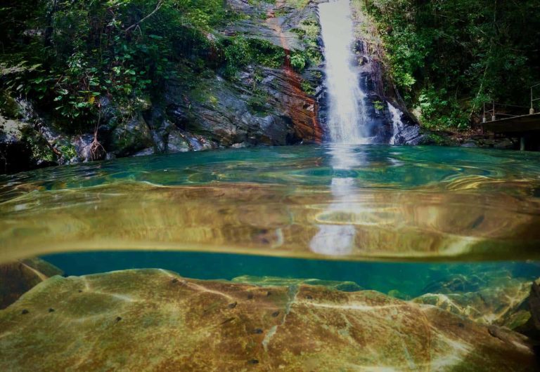 mayan king waterfalls southern belize tour underwater shot