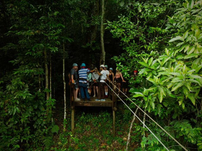 mayan king waterfalls southern belize zipline group
